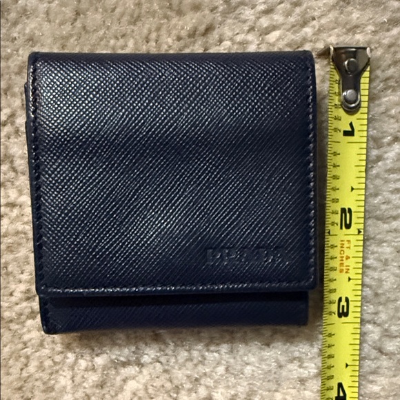 Prada Navy Leather Card Holder - Picture 2 of 5